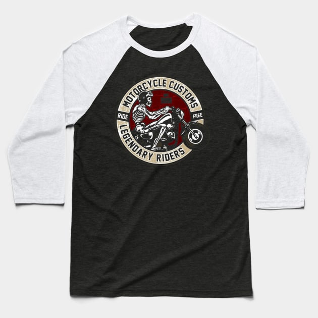 motorcycle customs Baseball T-Shirt by  Faya